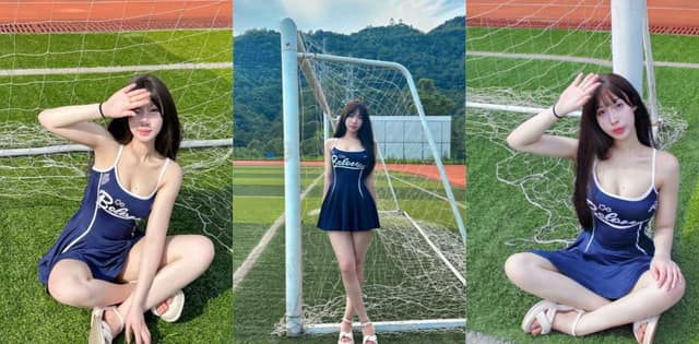 Via看着像个乖乖女私下却这么浪，这波黑丝胸链反差确实顶