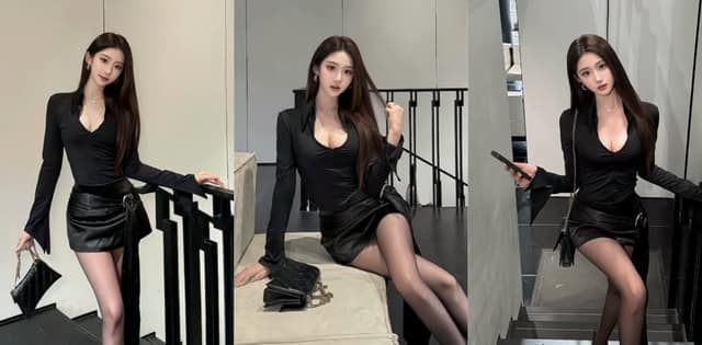 好家伙小姨子楼顶收衣服被姐夫无套狂插，黑丝大腿根全被蜜汁浸透了