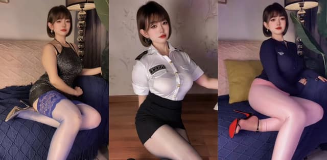 猫猫超奈丝看着像正经健身博主，私下给土豪定制的视频真野