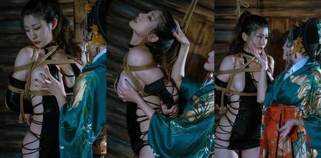 Natsuko夏夏子表面高冷忍者私下被绳艺勒到巨乳呼之欲出