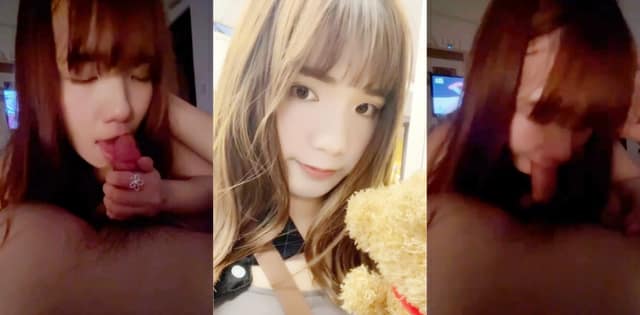 许婼婷看着像乖乖女的微胖金发学妹，私下深喉玩得这么野