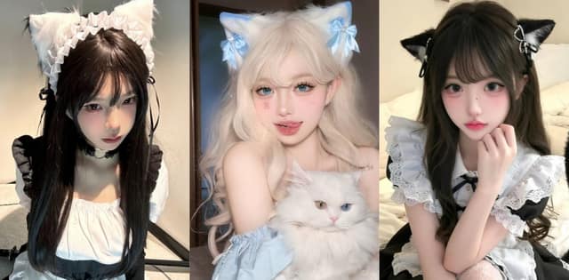 猫耳娘合集丨看着像乖乖小猫，骑在身上扭腰喷水简直太野了