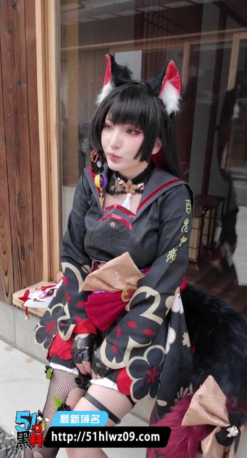 狐耳黑丝少女黑红和服户外木廊被猛干狐尾摇曳浪叫太顶了