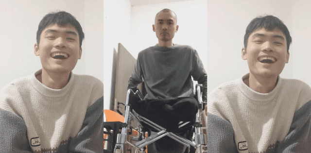 邓贱贱全裸坐轮椅拍视频卖反差太大一个月前还阳光征婚