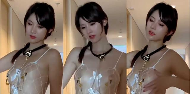 阿朱全裸洗车这波太顶了丨走廊鱼网装露得我心痒痒