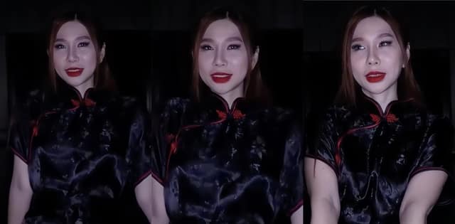 媚黑淫妻穿旗袍赴约丨私下让老公在角落看黑人大屌猛操到喷水
