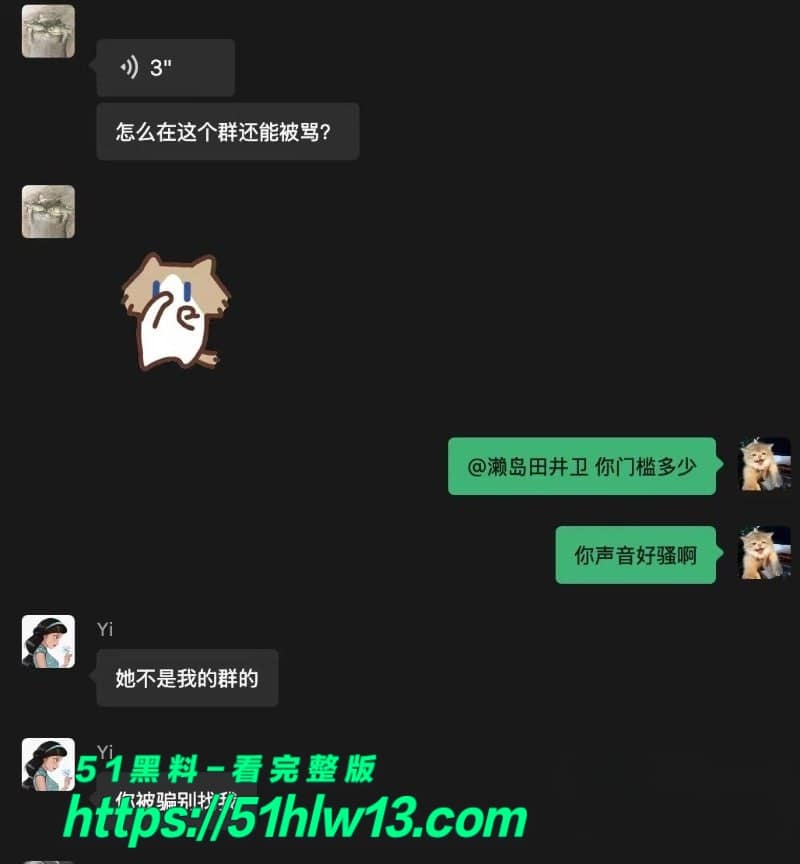 BBW微信群门槛女被老哥毒舌羞辱，私下自命不凡被戳破后集体破防 微信群爆料