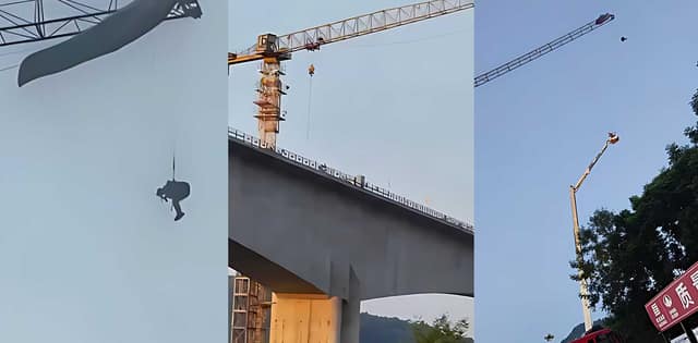 南充男子挂塔吊高空悬停4小时实录丨这波惊魂救援才刚开始