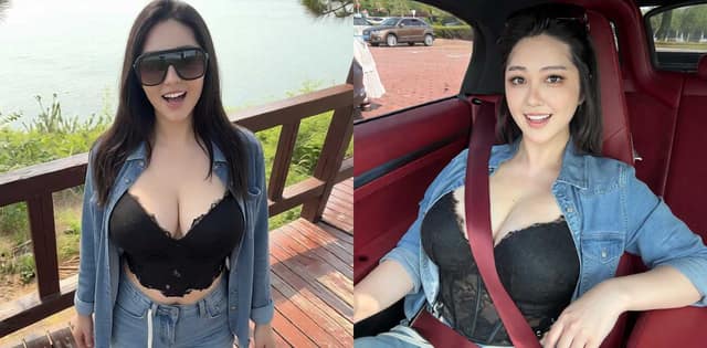 巨乳网红穿女仆装扮纯情，私下骑乘假屌喷水的反差太绝