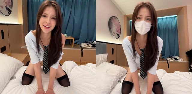 绿帽淫妻主动约单男酒店狂操被大屌内射老公在旁拍视频