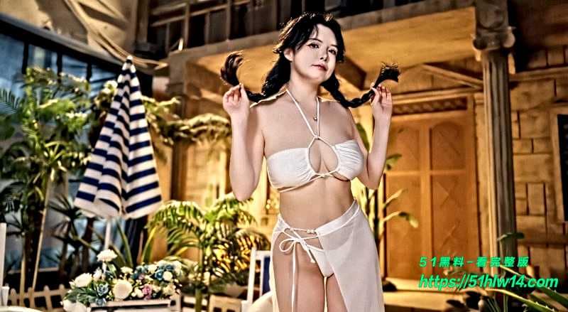 秋和柯基白泳衣写真曝光，银贴爆乳配清纯脸蛋反差太绝 反差网红