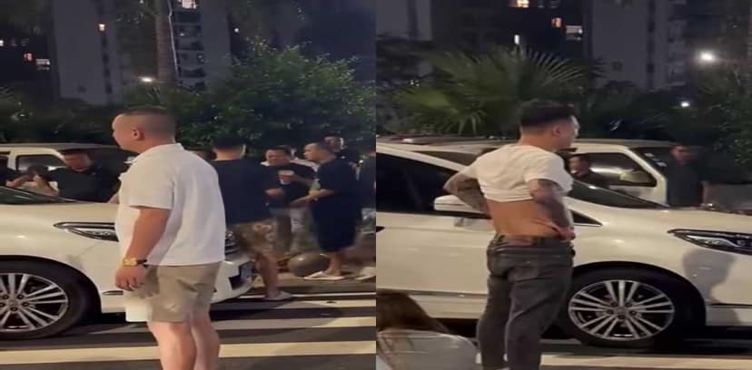 街头斗殴这波太离谱丨几个大哥打成一团，好心劝架的小姐姐惨遭误伤满脸血 完整视频在线播放