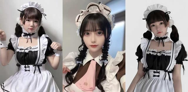 雪琪SAMA女仆装波点丝袜私拍挑逗到失控骚穴若隐若现