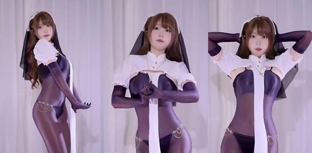 亚洲纯欲修女黑丝热舞流出丨这波反差尺度确实有点深