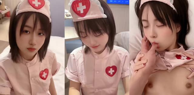 十七的猫这波护士装真顶丨短发嫩妹温柔疗愈直接让人破防