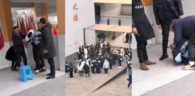 重庆垫江一中体育老师过肩摔学生这波操作真绝了,嘴出血抽搐还被说装病