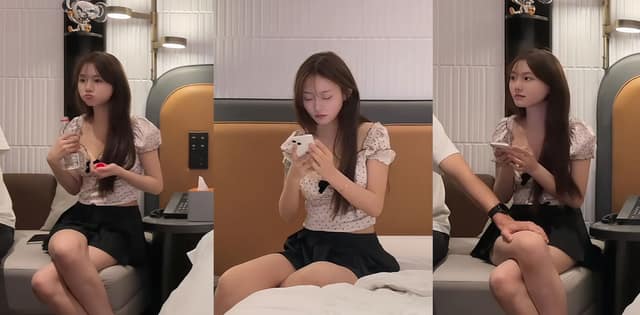成昆探花06年妹子实录丨素描照刷屏的清纯少女原来这么浪