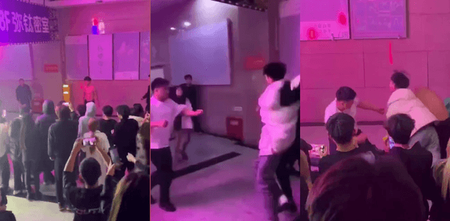 石家庄弥钛密室光膀子男1v3实录丨连女朋友都被推开场面太乱