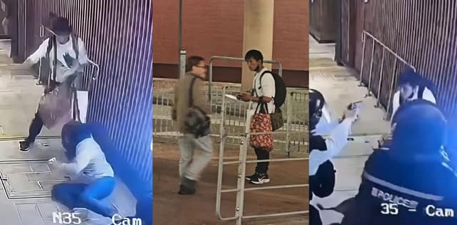 屯门市广场持刀劫持惊魂,越南男子挥舞牛肉刀被击毙