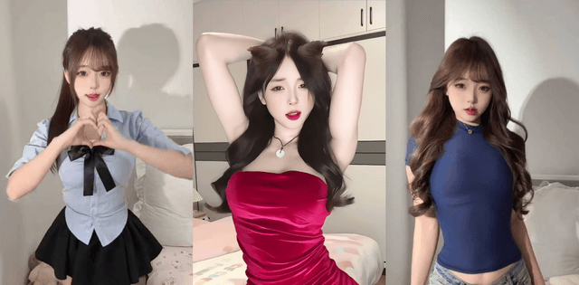 02uiii看着像邻家甜妹,私下在BigoLive抖胸这反差确实顶