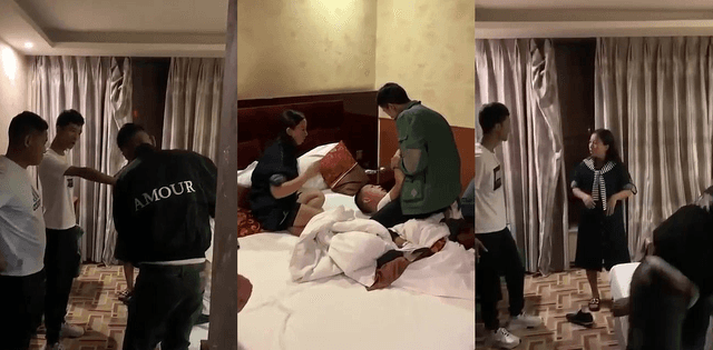 抓奸现场原配带兄弟狂扇奸夫耳光,抽得脸肿惨叫连连太解气了