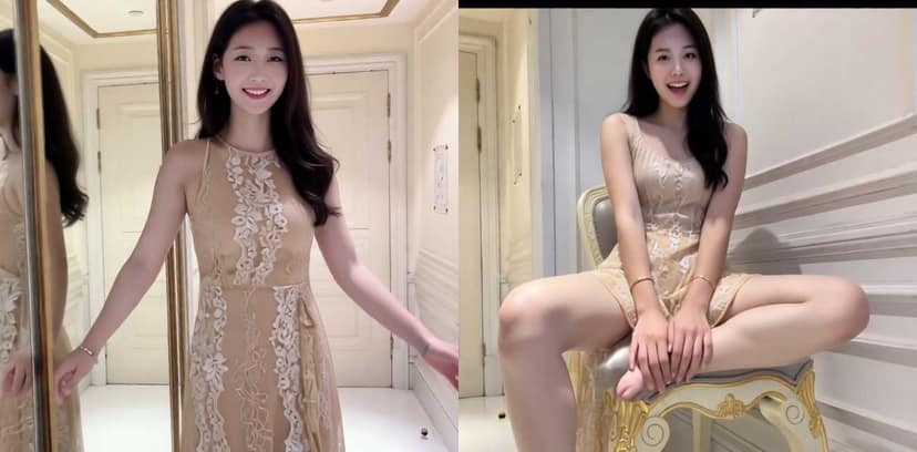 唐安琪米色蕾丝裙底风光逐帧解说被美腿和内裤勾走魂 完整视频在线播放