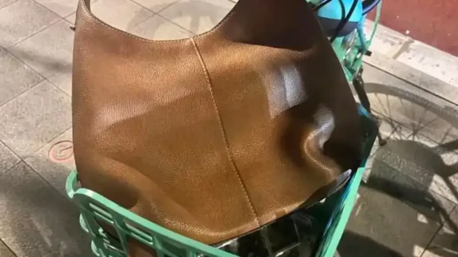 包落在单车筐5小时没人动：张江白领的电脑原样等到主人