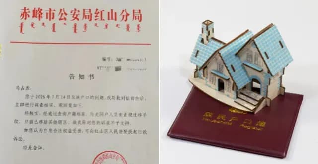 赤峰男子办遗产查出陌生外甥：户籍短暂迁入，警方回应了