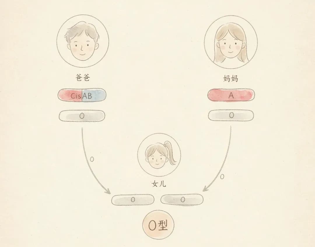 AB型爸A型妈生出O型娃？医生解释CisAB血型