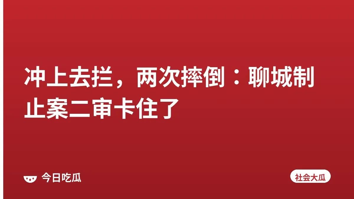 冲上去拦，两次摔倒：聊城制止案二审卡住了