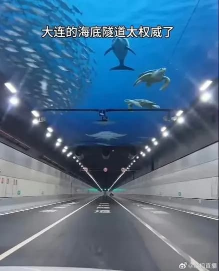 大连湾海底隧道看海景两件事盘点：图哪来的，P图怎么实锤的