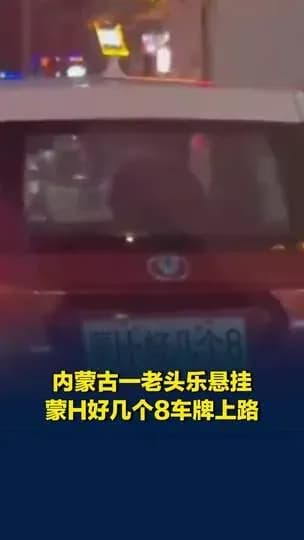 老头乐挂「蒙H好几个8」车牌始末：真假到现在没说清
