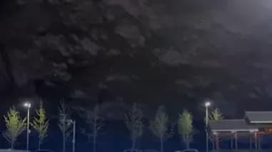 成都游客夜拍理县：黑压压的一片，原来不是云是山