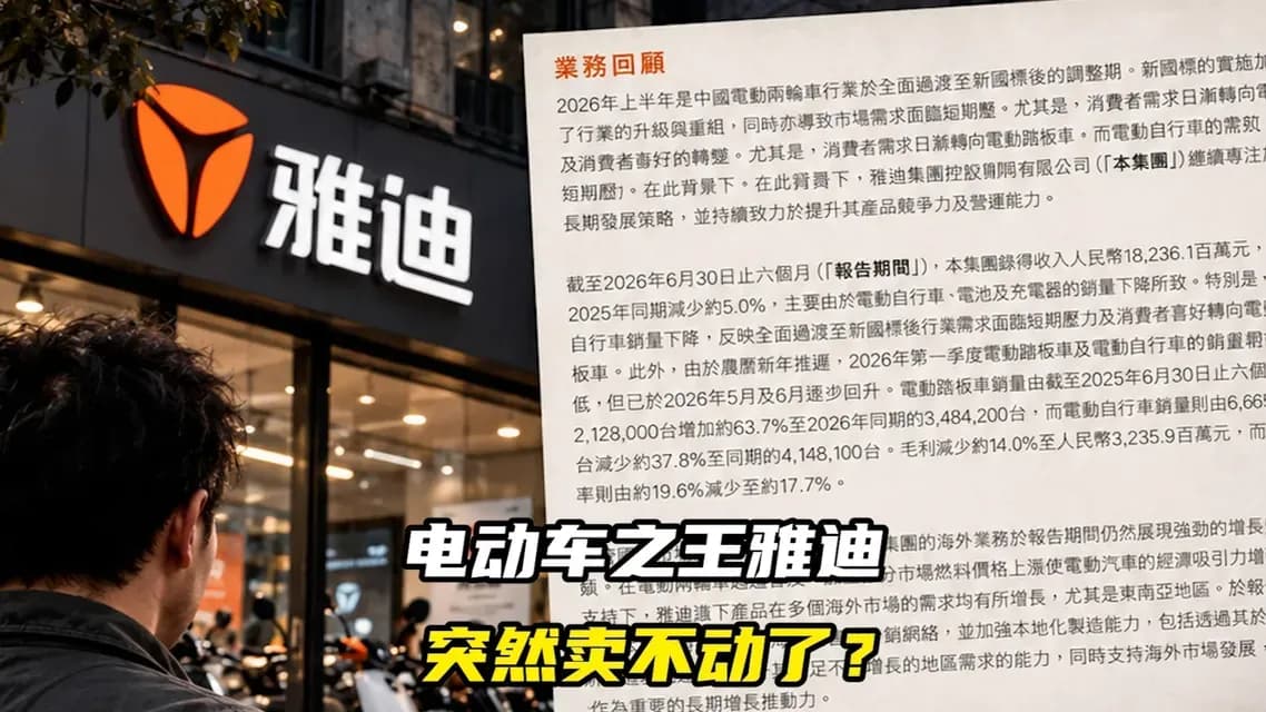 雅迪上半年少卖252万辆是真的吗：三笔账求证