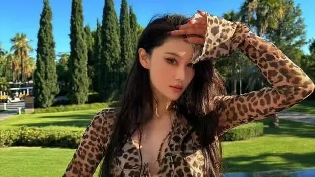 张馨予豹纹露腰造型旧账：辣妹人设断没断
