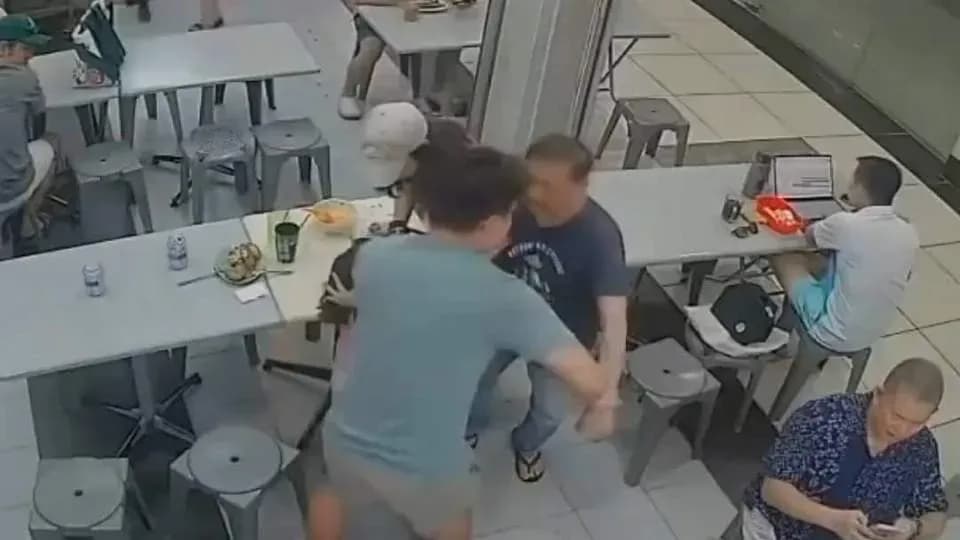 新加坡老人拍头女童被撂倒起底:该不该动手,网友分成两派