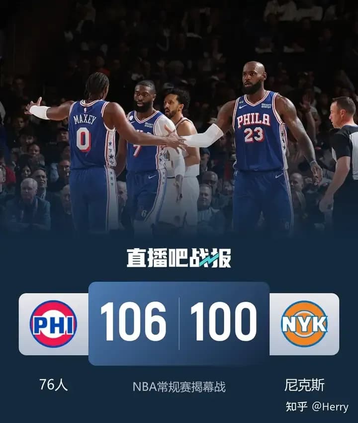 拆解76人击败尼克斯:马克西28分,四人得分上双