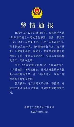 U型锁打人「当场打死」传言核实:通报怎么说,造谣者怎么处理