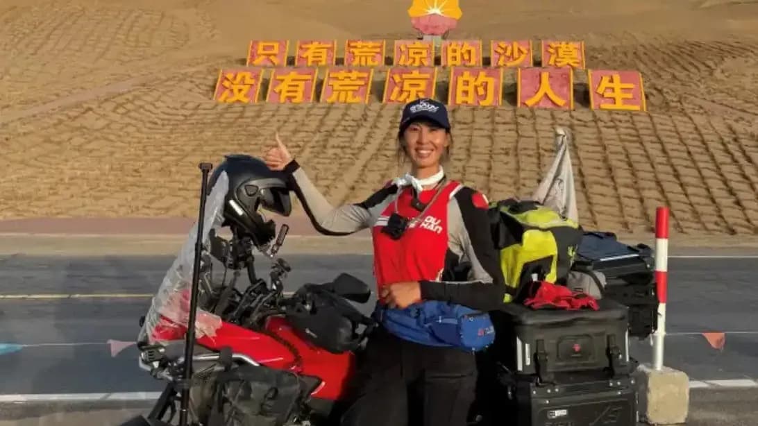 骑摩托跑新疆:轮台执勤点,交警一路喊跑慢点